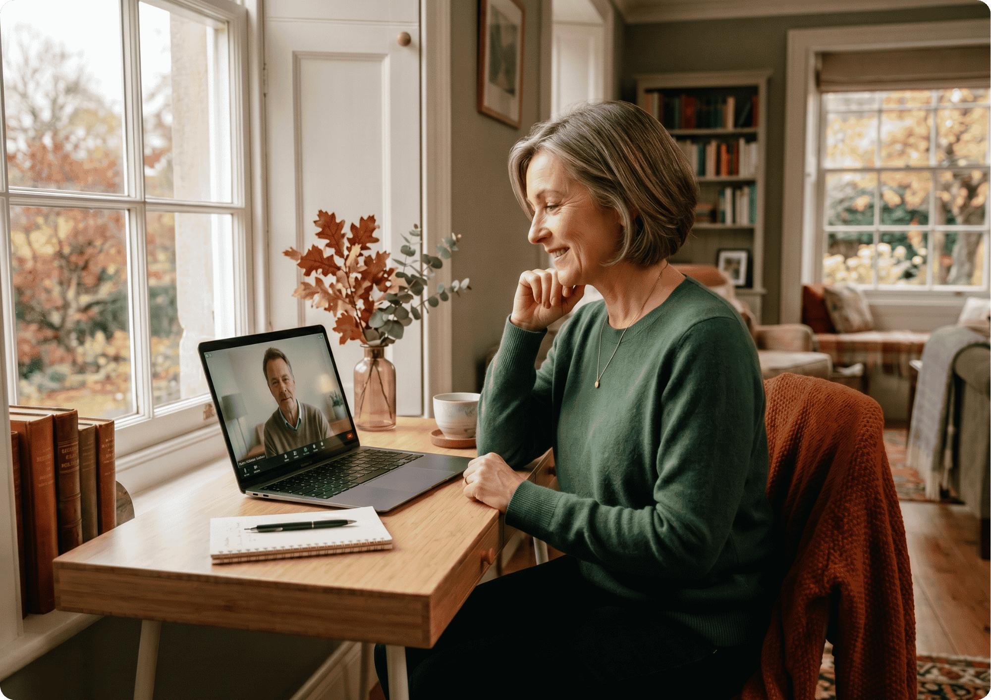 Person on video call for psychology appointment, Mind-Care serving Bowral and the Southern Highlands NSW