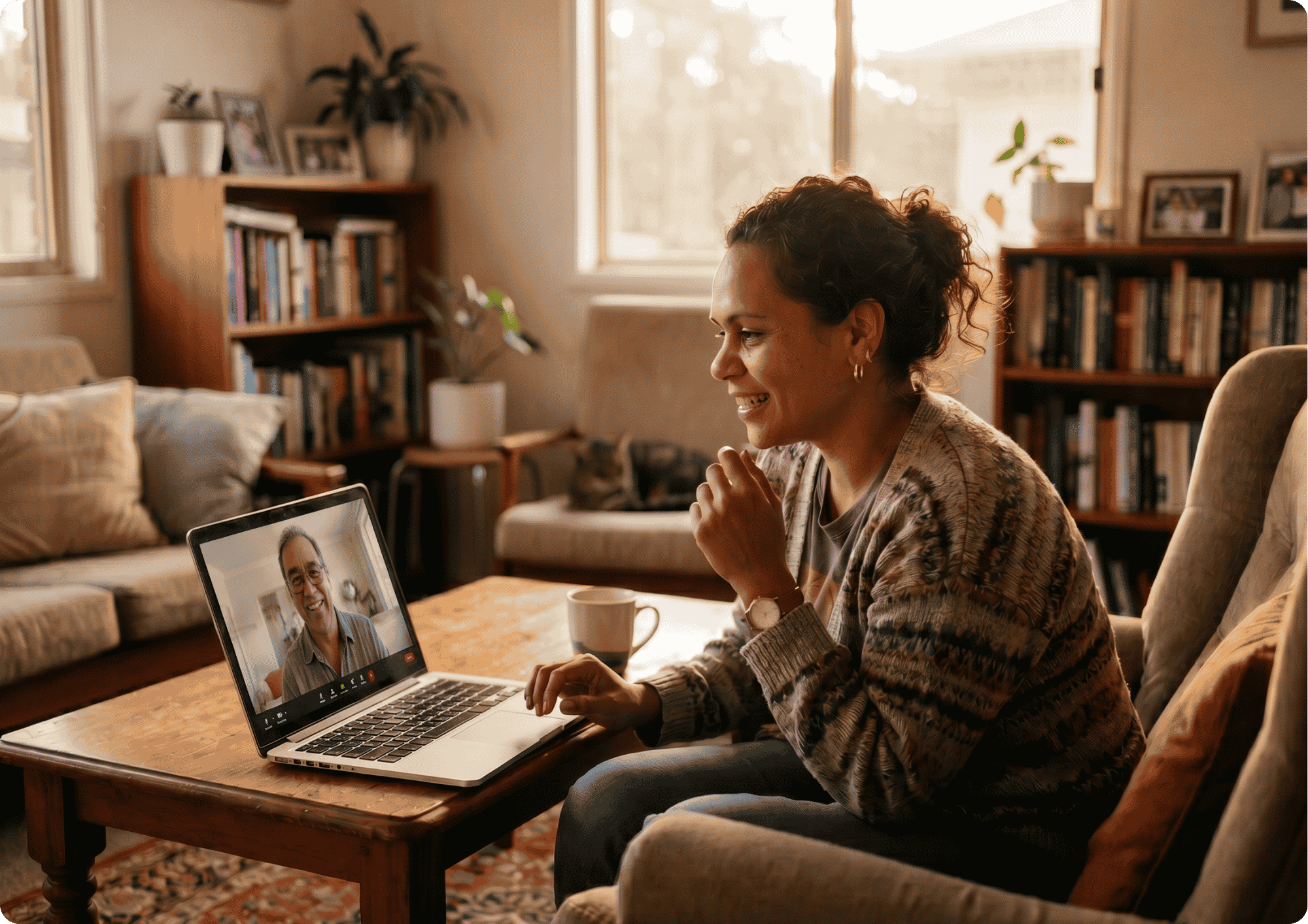Telehealth psychology session on laptop, Mind-Care serving Dubbo and Western NSW