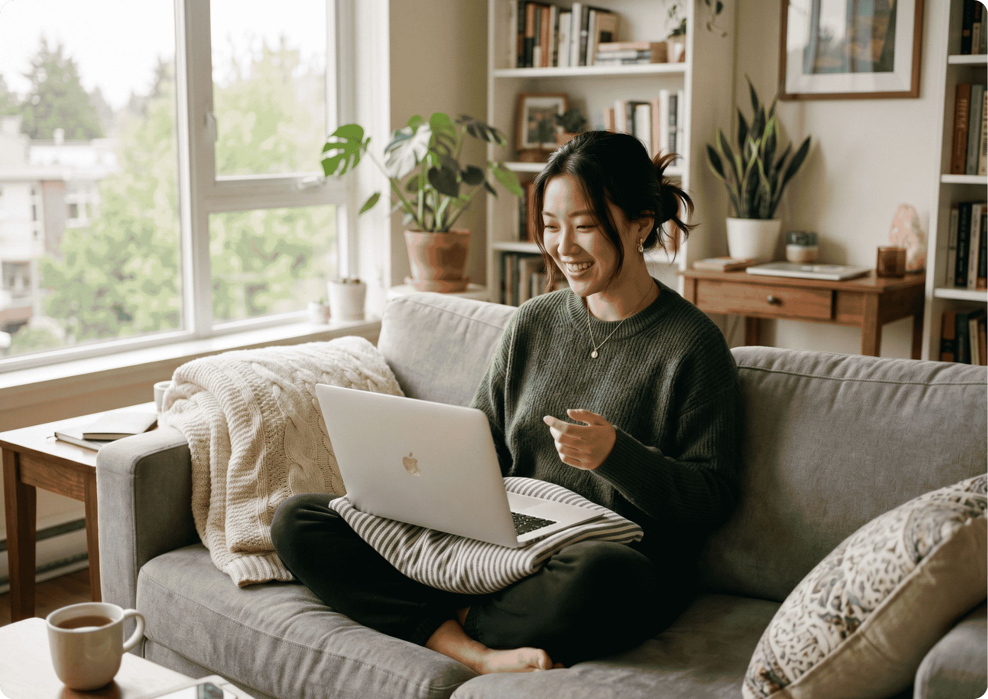 Psychologist conducting secure video call, Mind-Care telehealth serving Wagga Wagga and the Riverina